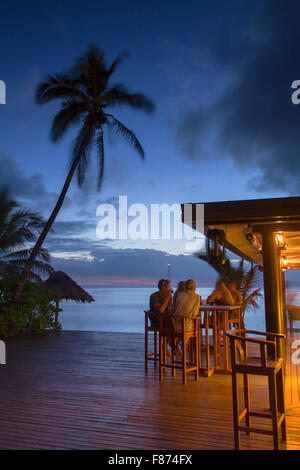 Bar im Octopus Resort, Waya Insel Yasawa Inseln, Fidschi Stockfoto