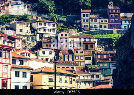 Cudillero, Fischerdorf in Asturien (Spanien) Stockfoto