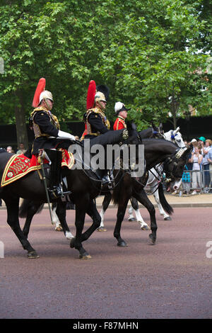 Trooping der Farben für den Geburtstag der Königin eines Londoner am meisten beliebte jährliche Royal Events Foto aufgenommen am 17. Juni 2006 Stockfoto