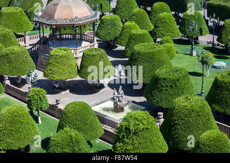 Plaza de Los Martires in der historischen Innenstadt von Leon, Guanajuato, Mexiko. Stockfoto