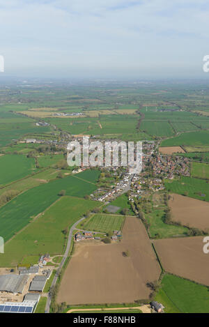 Eine Luftaufnahme des Dorfes Gilmorton in der Nähe von Lutterworth in Leicestershire Stockfoto