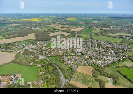 Eine Luftaufnahme des Essex Dorf von Kelvedon Hatch und Umland Stockfoto