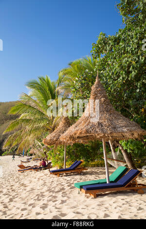 Strand von Octopus Resort, Waya Insel Yasawa Inseln, Fidschi Stockfoto