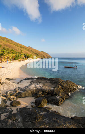 Strand von Octopus Resort, Waya Insel Yasawa Inseln, Fidschi Stockfoto