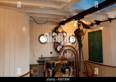 Boot Maschinenraum Stockfoto