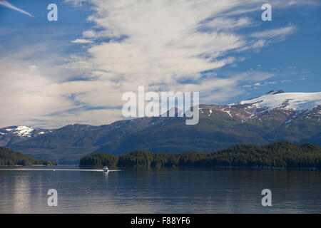 im Tracy Arm Fjord Boot Stockfoto