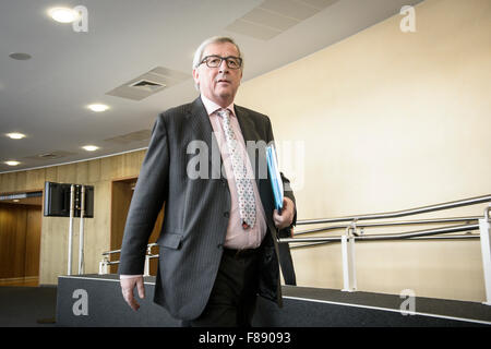 Brüssel, Bxl, Belgien. 7. Dezember 2015. Jean-Claude Juncker, der Präsident der Europäischen Kommission vor der Sitzung am Sitz der Europäischen Kommission in Brüssel, Belgien am 07.12.2015 von Wiktor Dabkowski Credit: Wiktor Dabkowski/ZUMA Draht/Alamy Live News Stockfoto