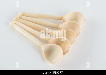 natürliche Holzlöffel Stockfoto