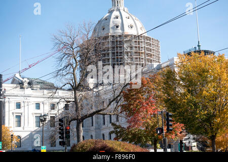 Minnesota State Capitol Dome im Bau. St Paul Minnesota MN USA Stockfoto