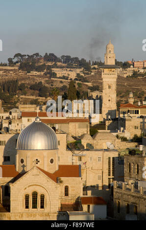 Jerusalemer Altstadt in der Abenddämmerung, Israel/Palästina Stockfoto
