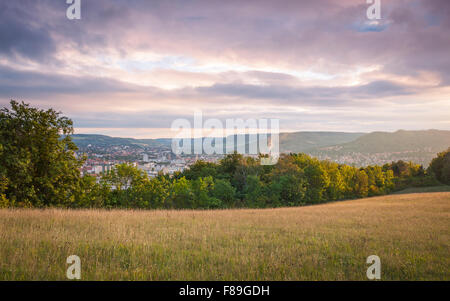 Jena bei Sonnenaufgang, Thüringen, Deutschland Stockfoto