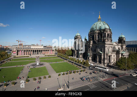 Altes Museum, Lustgarten, Berliner Dom, Museumsinsel, Deutschland Stockfoto