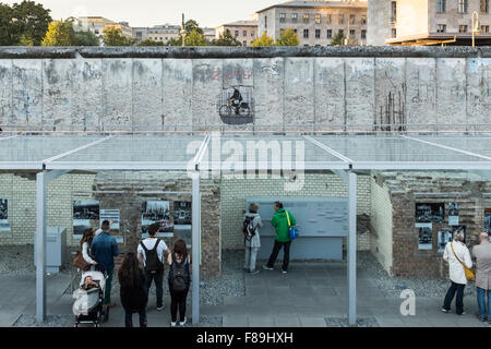 Ausstellung Topographie des Terrors, Berlin Wall, Deutschland Stockfoto