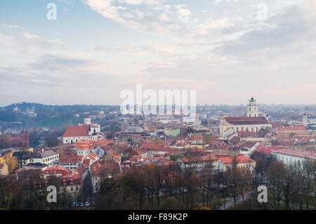 Alte Stadtübersicht.  Vilnius, Litauen, Europa Stockfoto