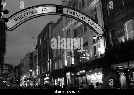 Carnaby Street Zeichen Stockfoto