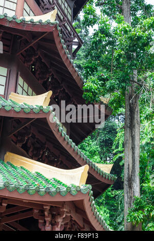 Guan Yin-Pagode am Ort des Tiger Cave Temple (Wat Tham Suea). Krabi. Thailand Stockfoto