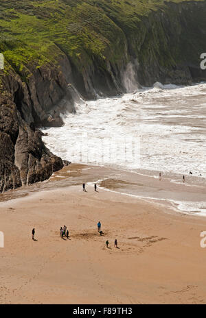 MWNT Strand an der Ceredigion oder Cardiganshire, Küste im Westen von Wales, UK Stockfoto