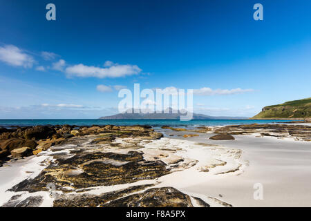 Der singende Sand der Insel Eigg, kleinen Inseln, Inneren Hebriden, Schottland Stockfoto