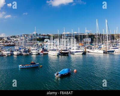 Sonniger Tag am Brixham Marina Torbay Devon England UK Europe Stockfoto