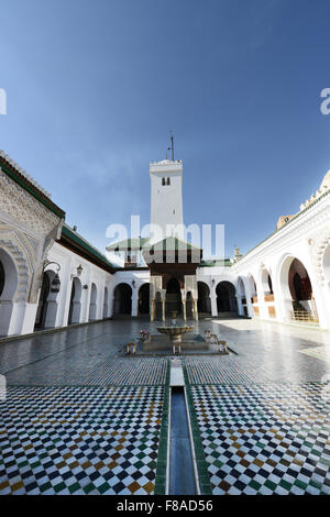 Kairaouine Moschee & Universität in Fes, Marokko. Stockfoto