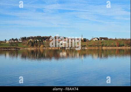 Idyllische Landschaft am See Pfäffikon Stockfoto