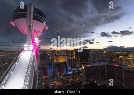 Luftaufnahme von Las Vegas aus der Spitze der High Roller-Riesenrad auf der Linq - Las Vegas, NV Stockfoto