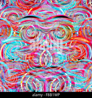 Hellen Musterdesign mit schönen Grafiken Wellen Stockfoto