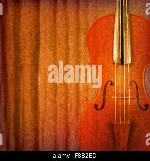 Abstract Grunge Musikhintergrund mit Violine-Vektor-illustration Stock Vektor