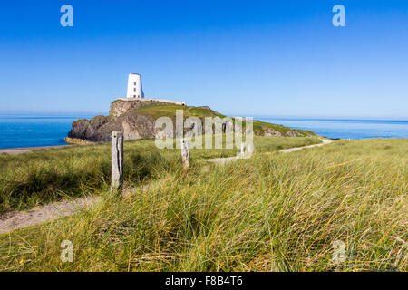Weg zum Leuchtturm, Llanddwyn Insel Anglesey, Wales Stockfoto