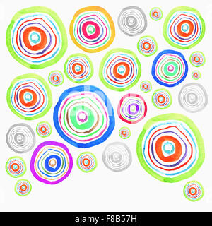 Abstrakt bunt konzentrischen Kreis Muster Stockfoto