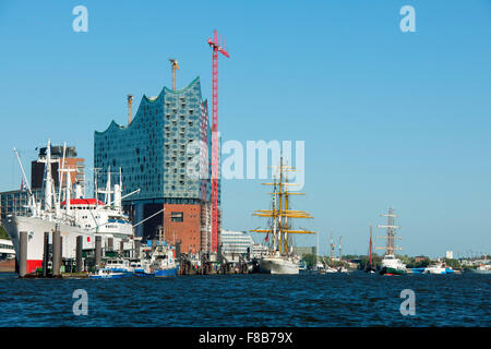 Deutschland, Hamburg, Hafencity, Stückgutschiff Cap San Diego, Ein Museumsschiff der Überseebrücke Im Hamburger Hafen, Im Hin Stockfoto