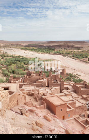 Blick von innen Ksar Ait Benhaddou, Ait Benhaddou, Ouarzazate, Marokko Stockfoto