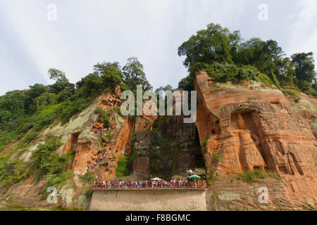 Leshan Giant Buddha Provinz Sichuan China LA008720 Stockfoto