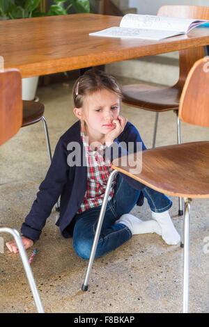 6 Jahre altes Mädchen. Stockfoto