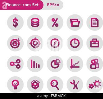 Finanzen-Symbole-set Stock Vektor