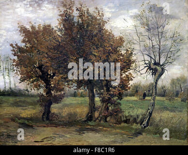 Herbstlandschaft (1885) des niederländischen Malers Vincent van Gogh (1853–1890) Niederlande Stockfoto