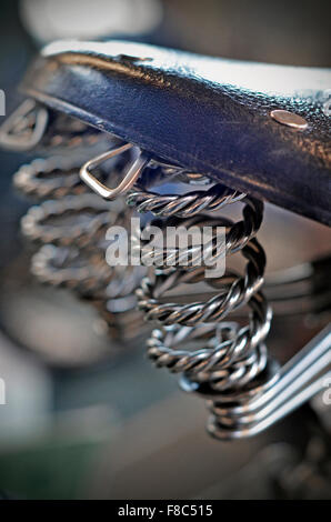 Vintage Fahrradsitz Stockfoto