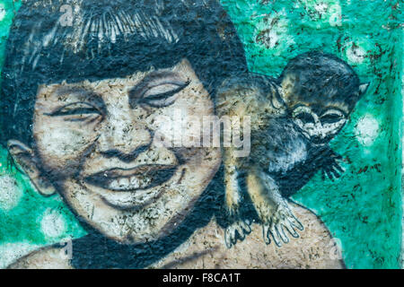 Urban Graffiti; Parintins, Amazona Zustand, Brasilien Stockfoto