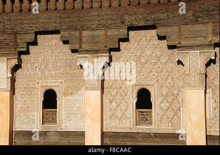 Ali Ben Youssef Madrassa in Marrakesch, Morocco.This ist eine sehr alte Koranschule. Stockfoto