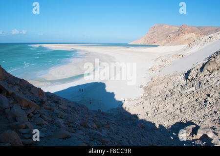 Das Naturschutzgebiet von Qalansia Strand, Golf von Aden, Arabisches Meer, Insel Sokotra, Jemen, Nahost, einzigartige Artenvielfalt Stockfoto