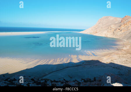 Das Naturschutzgebiet von Qalansia Strand, Golf von Aden, Arabisches Meer, Insel Sokotra, Jemen, Nahost, einzigartige Artenvielfalt Stockfoto