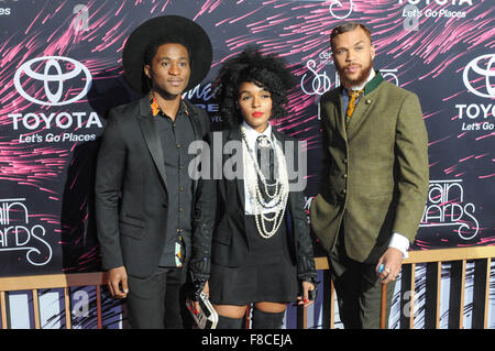 2015 Soul Train Music Awards statt in der Orleans Arena in The Orleans Hotel & Casino - Ankünfte mit: Roman Gianarthur, Janelle Monae, Jidenna wo: Las Vegas, Nevada, USA bei: 6. November 2015 Stockfoto