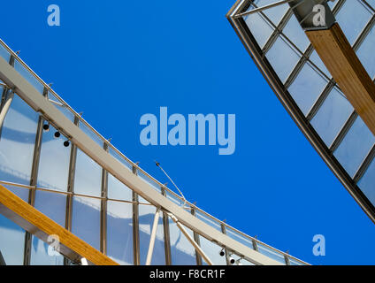 Detail Glas Segel des Louis Vuitton Stiftung Museum gebaut von Frank Gehry, Bois De Boulogne, Paris, Frankreich Stockfoto