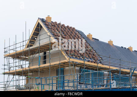 Gerüste am neuen Haus Stockfoto