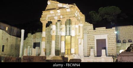 Römische Ruinen genannt "Capitol" in Brescia in Norditalien Stockfoto