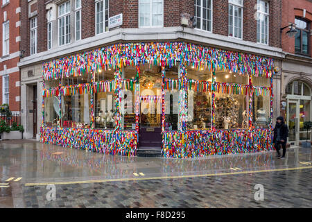 VV Rouleaux Weihnachten 2015 Dekorationen, London Stockfoto
