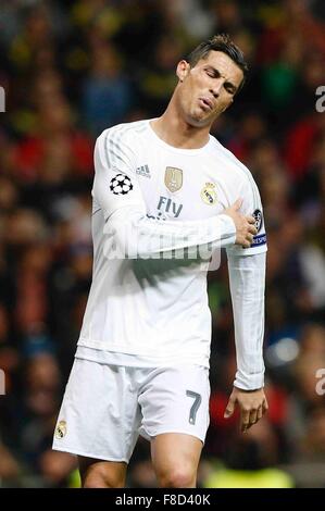 Madrid, Spanien. 8. Dezember 2015. Cristiano Ronaldo Dos Santos (7) Real Madrid während der UEFA Champions League Real Madrid gegen Malmö FF im Santiago Bernabeu Stadion Credit: Action Plus Sport/Alamy Live News Stockfoto