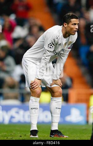 Madrid, Spanien. 8. Dezember 2015. Cristiano Ronaldo Dos Santos (7) Real Madrid während der UEFA Champions League Real Madrid gegen Malmö FF im Santiago Bernabeu Stadion Credit: Action Plus Sport/Alamy Live News Stockfoto