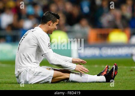 Madrid, Spanien. 8. Dezember 2015. Cristiano Ronaldo Dos Santos (7) Real Madrid während der UEFA Champions League Real Madrid gegen Malmö FF im Santiago Bernabeu Stadion Credit: Action Plus Sport/Alamy Live News Stockfoto