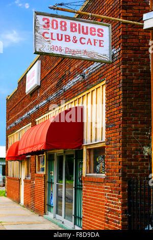 Der National bekannte 308 Blues Club und Cafe in Indianola MS. Einer der die zwei ursprünglichen Juke Joints, die echte in-your-Face bietet Stockfoto